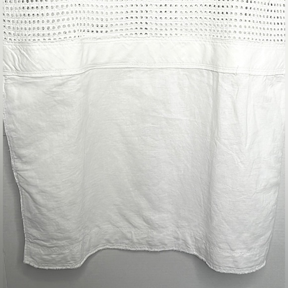 GAP Crochet Embroidery Mesh Linen Cotton Dress Summer Vacation Pocket Sz Medium - Picture 7 of 10